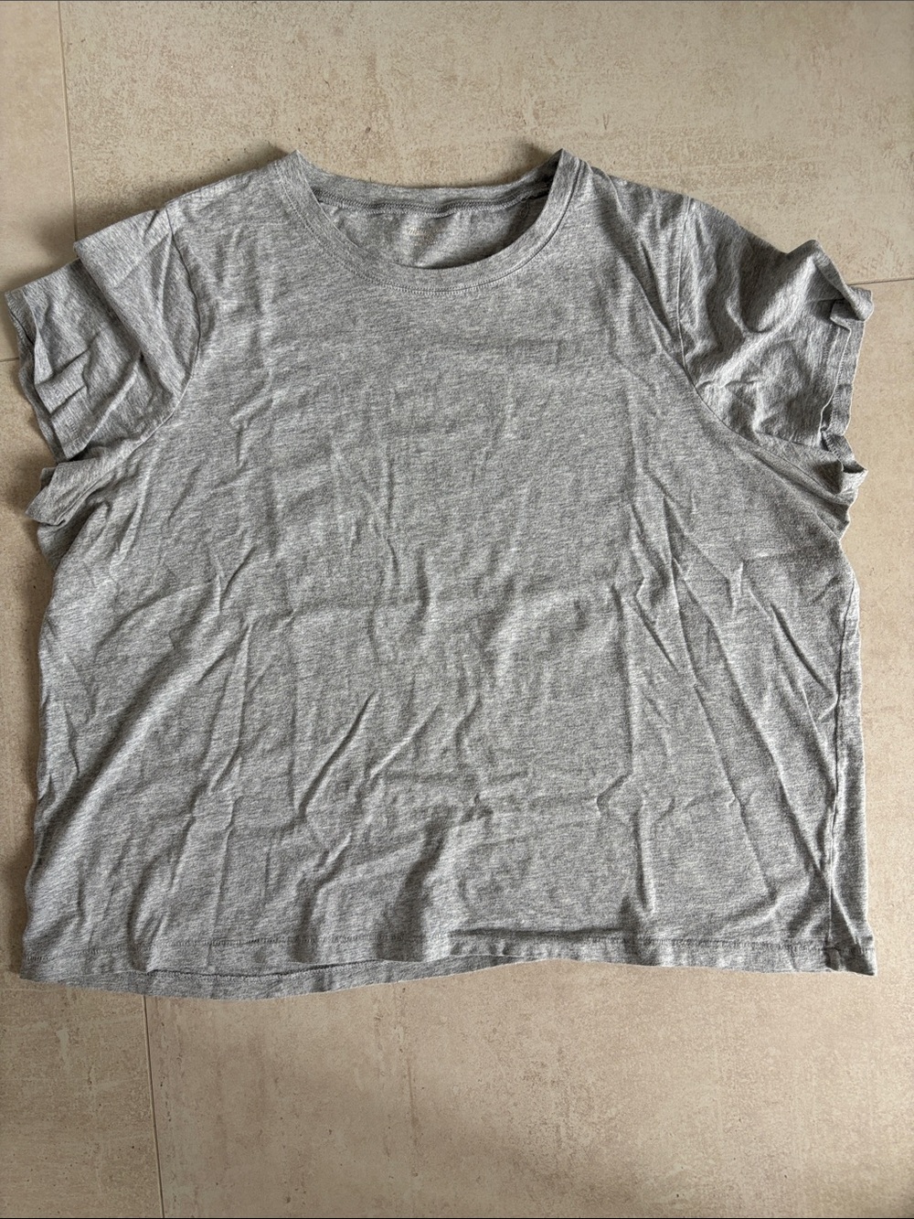 Madewell Light Gray Crew Neck Short Sleeve Tee